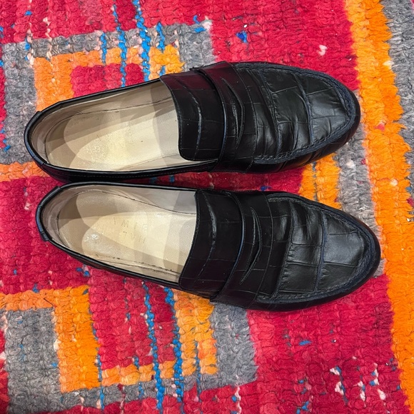 Jamie Haller Black Croc Penny Loafers, size 40 (9/9.5), very good condition - Picture 11 of 14